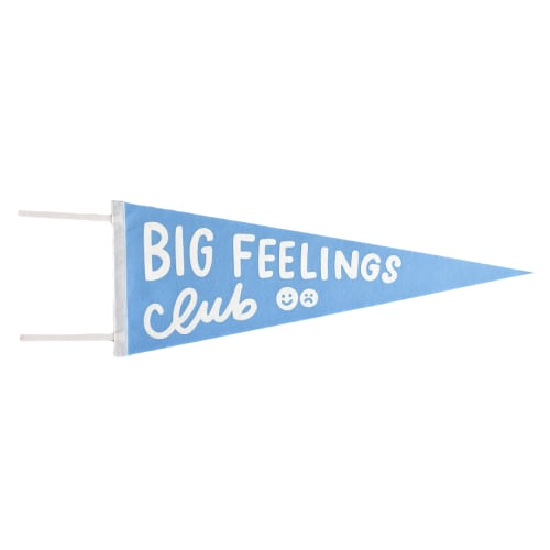 Big Feelings Club Mini Pennant Flag | Cute Mental Health Decor for Kids Room – Kyn You Believe It