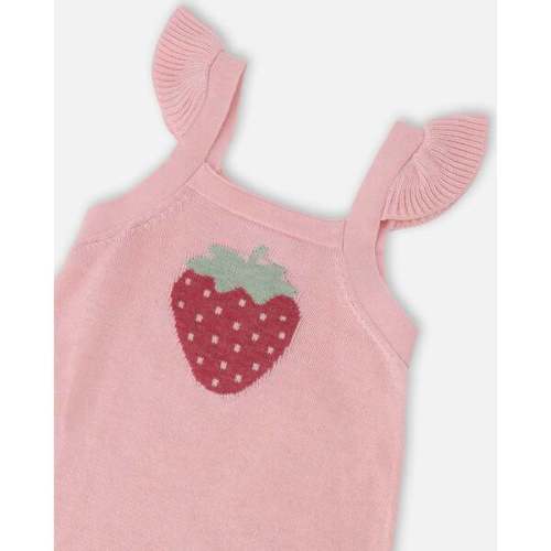 Knit Romper, Light Pink - Deux par Deux | Maisonette