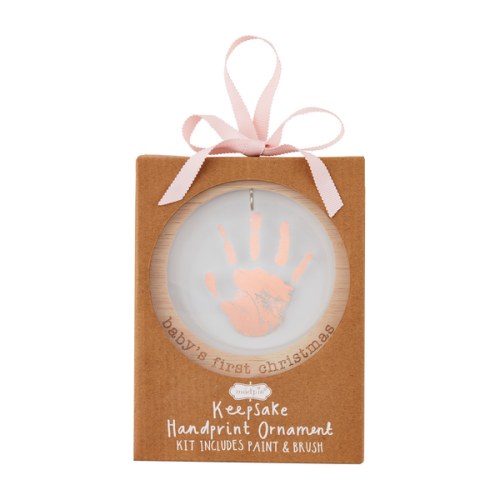 Pink Acrylic Handprint Ornament