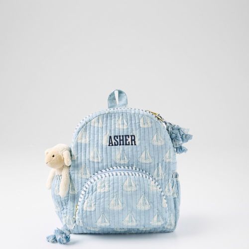 Block Print Quilted Backpack