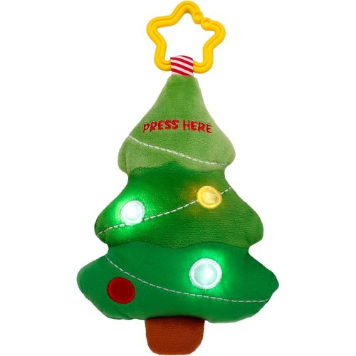 Baby Starters Magic Years 8 inch Musical Light Up Plush Toy with Travel Hook, Christmas Tree, Green