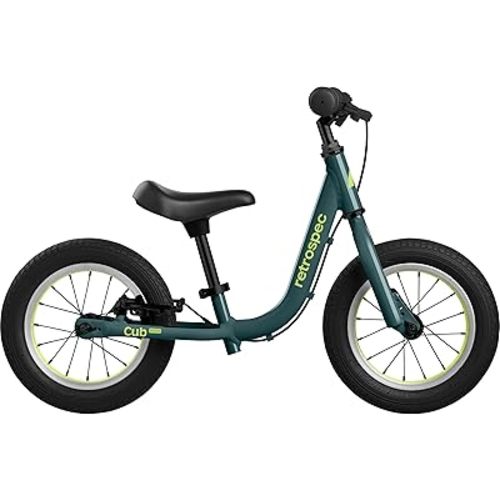 Retrospec Cub Plus Toddler Balance Bike for Boys & Girls Ages 18 Months - 4 Years No Pedals with Lightweight Frame and Adjustable V-Brake, Seat and Handlebar for Kids