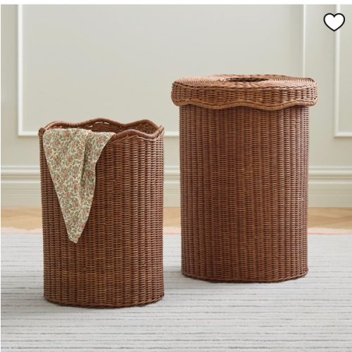 Scallop Rattan Hampers (Set of 2)