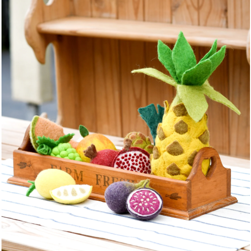 Felt Fruits and Vegetables, Set D, 12 pcs