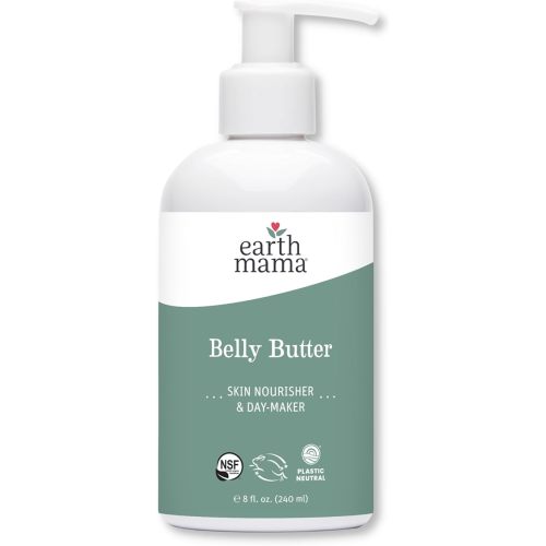 Earth Mama Belly Butter, Maternity Moisturizer for Dry Skin | Lotion for Pregnancy and Postpartum Recovery Self Care, Body Cream with Aloe, Fragrance Free, 8-Fluid Ounce