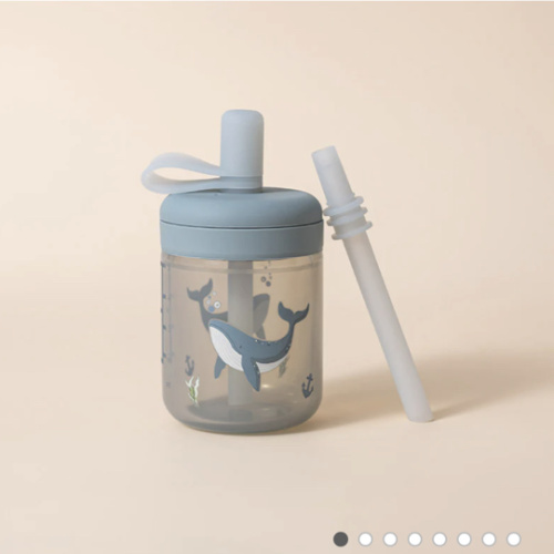 Silicone Training Cup with Straw