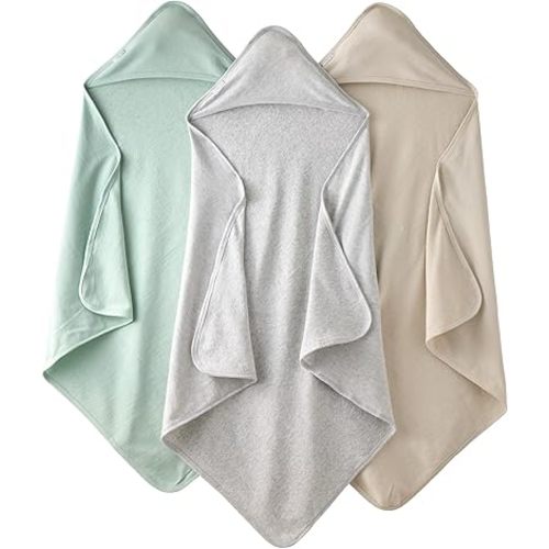 Harper - 100% Organic Cotton Hooded Towels, 3-Pack, White