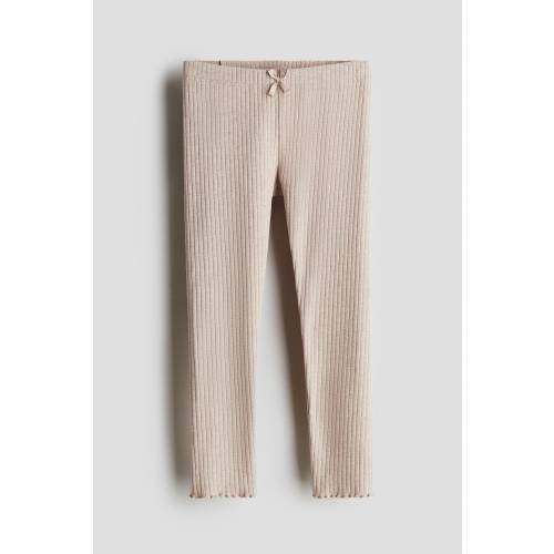 RIBBED COTTON LEGGINGS