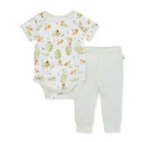 Burt’s Bees Baby Country Critters Organic Bodysuit & Pant Set Size 6-9M
