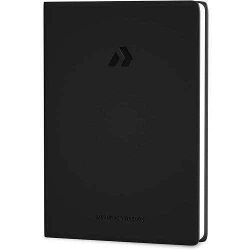 Nextnoid Lined Notebook Journal for Men - 120 GSM Thick Paper - 160 Pages - A5 Hardcover Notebook for Work - Ideal for Writing, Journaling, and Note-Taking (Black)