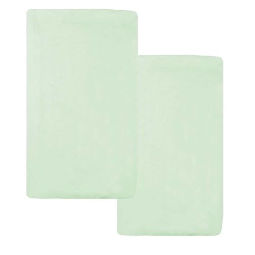 American Baby Company 2 Pack 100% Cotton Knit Fitted 18" x 36" Cradle/Bassinet Sheet - Compatible with Mika Micky Bassinet, Celery, Soft Breathable, for Boys and Girls