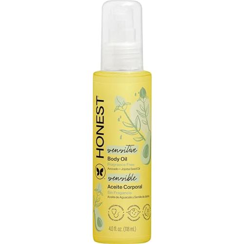 The Honest Company Body Oil, Hypoallergenic, Fragrance-Free, 4.0 fl oz