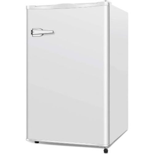 R.W.FLAME 2.3 Cu.ft Mini Freezer, Compact Upright with Handle, Removable Shelves, Adjustable Thermostat, Low Noise Ideal for Bedroom, Apartment, White