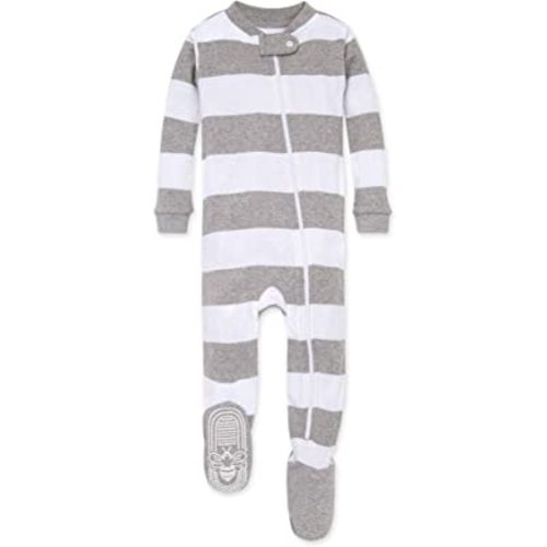 Burt's Bees Baby Girls Pajamas, Zip Front Non-slip Footed Pjs, 100% Organic Cotton and Toddler Sleepers
