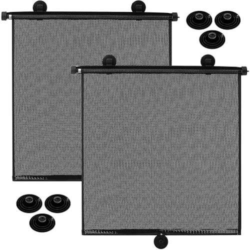 Blosssound 2 Pack Extra Wide Car Window Shades Large Car Sun Shade for Window Sun Visor for Side Window Retractable Shade for UV and Glare Protection Accessories(20 x 20 Inch)