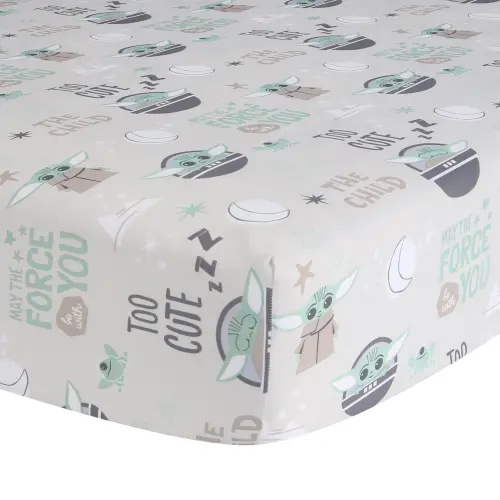 Star Wars Cozy Friends Grogu Fitted Crib Sheet