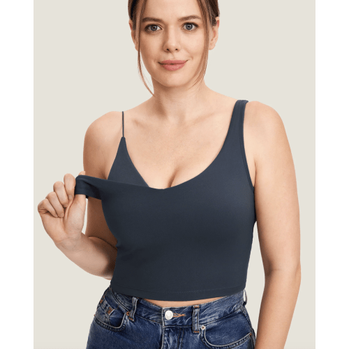 Natrelax® Nursing Crop Tank Top | L – Twilight Blue