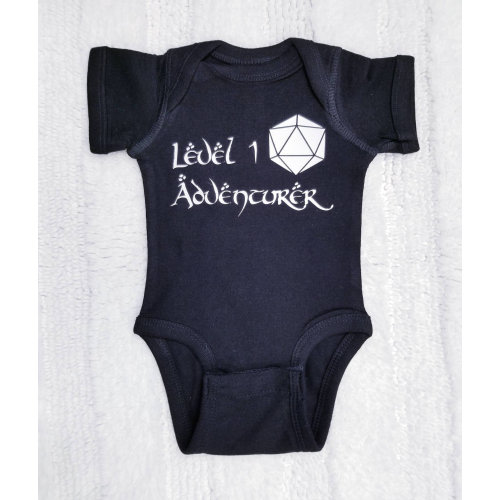 Dnd Baby Shirt- "Level 1 Adventurer". Dnd Baby, DnD Gifts, Anime Baby, Nerdy Baby, Tabletop Gaming, Dnd Shirt.