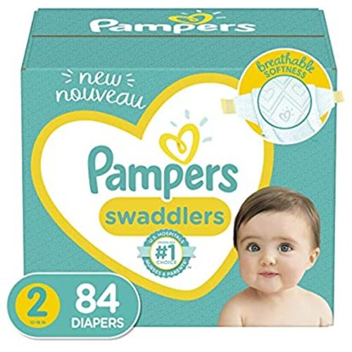 Diapers Size 2, 84 Count - Pampers Swaddlers Disposable Baby Diapers, Super Pack - Size 2 (84 Count)