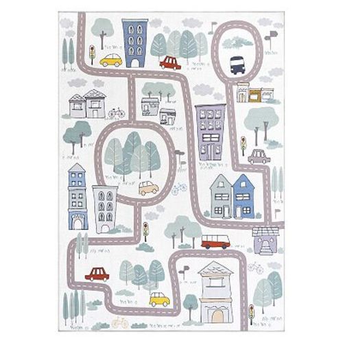 nuLOOM Chalea Kids Town Machine Washable Area Rug