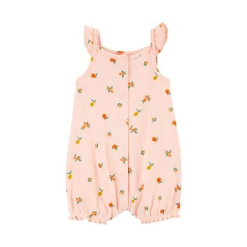Baby Girls Tangerine Ruffle Romper (3M)