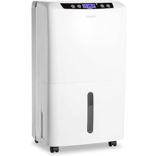 Waykar 2000 Sq. Ft Dehumidifier for Home and Basements, with Auto or Manual Drainage, 0.66 Gallon Water Tank Capacity