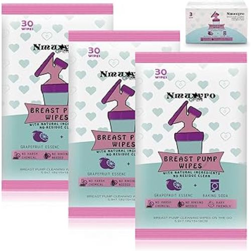 Breast Pump Wipes, 3 Packs Natural Pump Parts Cleaning On The Go, Resealable Manual Pacifier Wipe Quick Clean Breastfeeding Supplies