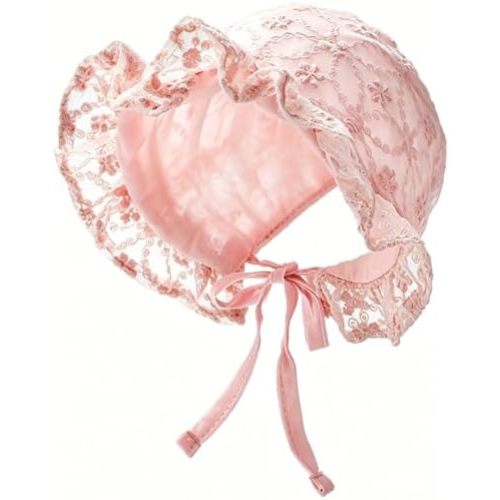 Baby Girls Boys-Bonnet-Infant-Double Layer-Sun Hat-Toddlers-Lace Court Cap