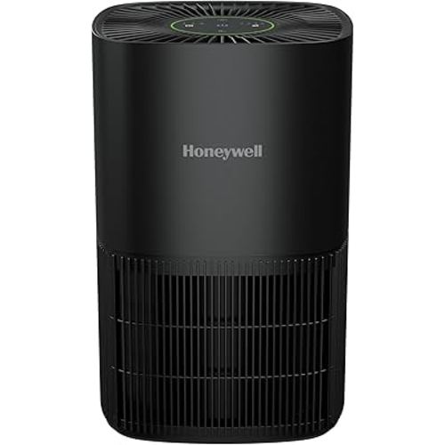 Honeywell AllergenPlus HEPA Air Purifier for Home, 530 Ft² Rooms in 1 hour, 3-in-1 Filter, Compact Design, Auto Mode, Reduces Allergens, Dust, Pollen, Smoke, Pet Dander, Odors, Black, HPA125B
