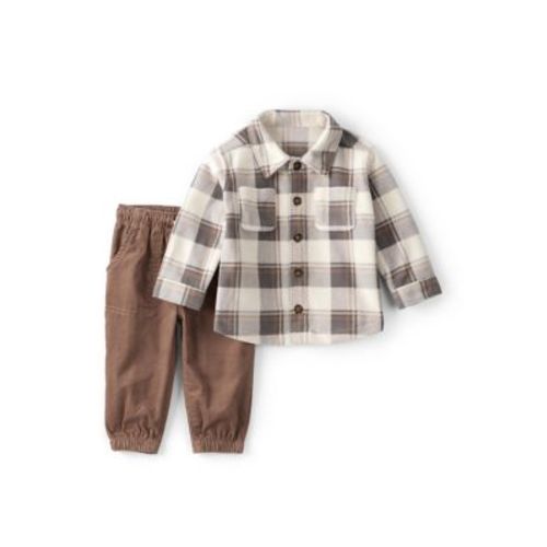 Baby Boys Printed Shirt and Pants Set