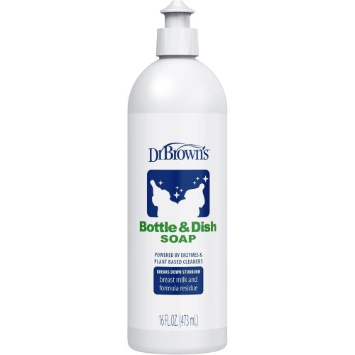 Dr. Brown's Bottle & Dish Soap for Baby Bottles and Baby Accessories, Plant-Derived, Fragrance-Free, 16 fl oz, 1 Pack