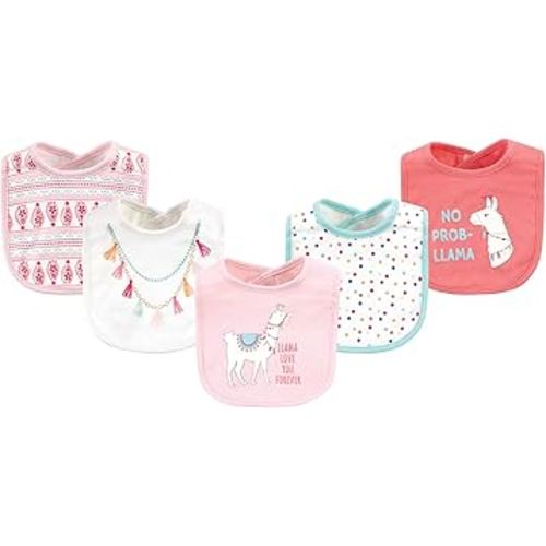 Little Treasure Unisex Baby Cotton Bibs, Llama, One Size