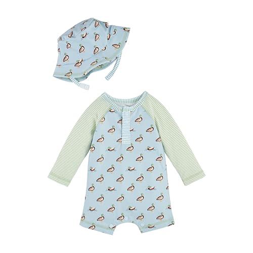 Mud Pie Children's Duck Rashguard W Hat; 0-3M