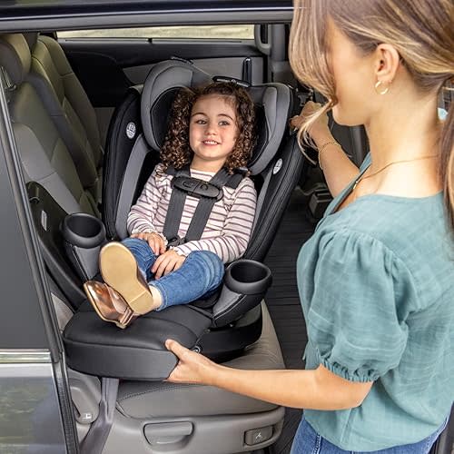 Evenflo Revolve360 Extend Convertible Car Seat with 360 Degree Rotation, Extended Rear-Facing, Forward-Facing, Booster Mode, and Secure Latch Install, Revere Gray