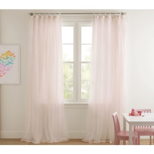 Shimmer Tulle Curtain Gold Foil | Pottery Barn Kids