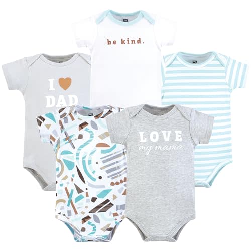 Hudson Baby Unisex Baby Cotton Bodysuits 5-pack