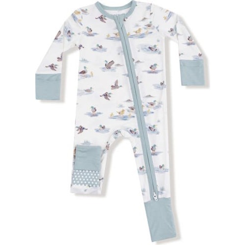 Migrating Mallards Convertible Zip Romper, 0-3M