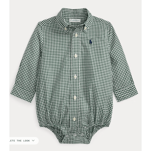 Gingham Cotton Poplin Bodysuit
