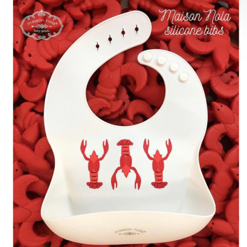 Crawfish Silicone Bib | Maison Nola
