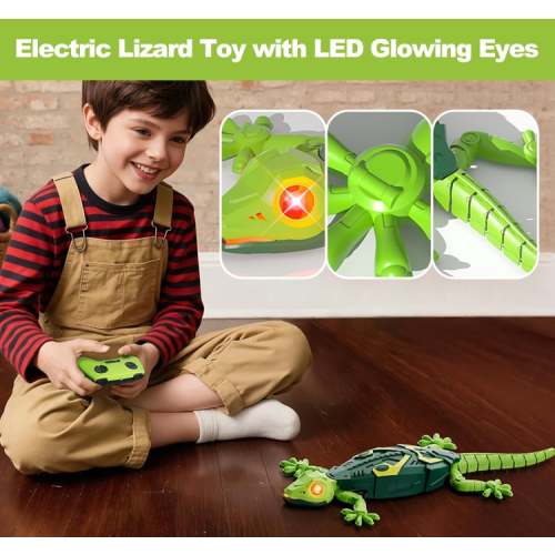 Electric Lizard Toy with LED Glowing Eyes