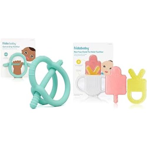 Frida Baby Teether Bundle | Get-A-Grip + Not-Too-Cold-to-Hold | BPA-Free