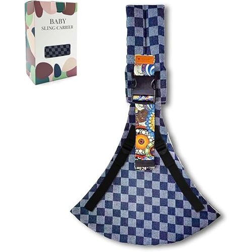 Baby Sling Carrier 2026 Baby Carrier Newborn to Toddler Sling Lightweight Baby Carrier Sling with Adjustable Straps Toddler Carrier Wrap for 10-30 lbs(Square)