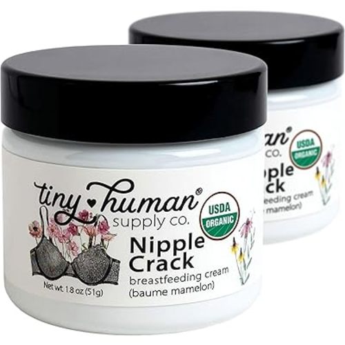 Organic Nipple Cream, Nipple Crack Lanolin Free Nipple Butter (2 Pack), Balm for Breastfeeding Mothers, No Need to Wash Off, Safe for Baby and Mama