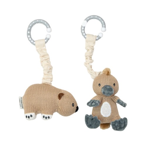 Living Textiles Australiana Stroller Toys Platypus & Wombat