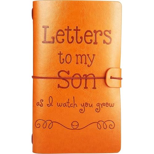 Son Gift-Baby Journal Gift Shower for Son-Letters to My Son,As I Watch You Grow-Baby Boy Keepsake-Mother to Son Gift-Refillable Photo Diary Journal-Memory Notebook Gift