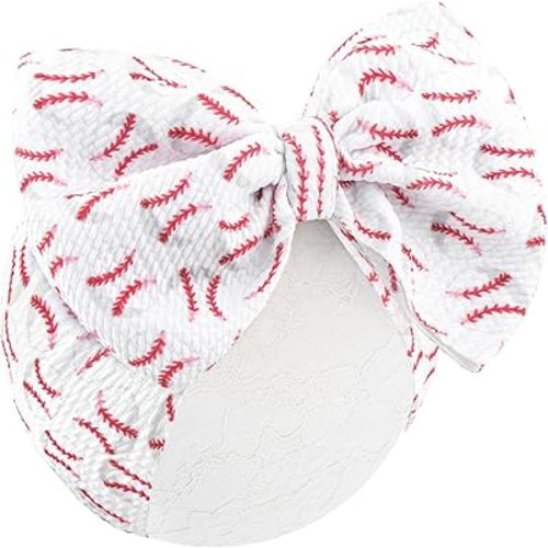 Baseball Headbands for Baby Girl Soft Bowl Hair Bows Hair Accessories for Newborn Infant Babies Sports Headband Baby Outfits
