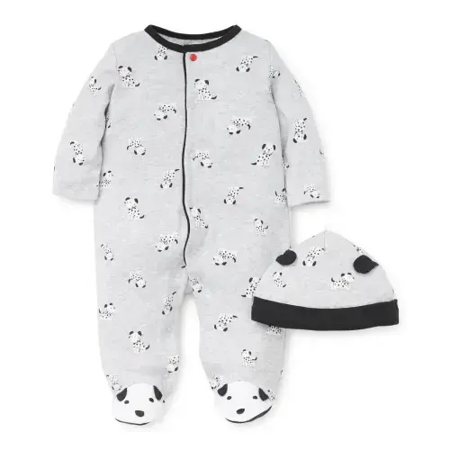 Dalmatian Footed One-Piece and Hat