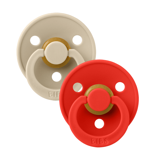 Colour Pacifiers 2 Pack - Vanilla/Candy Apple