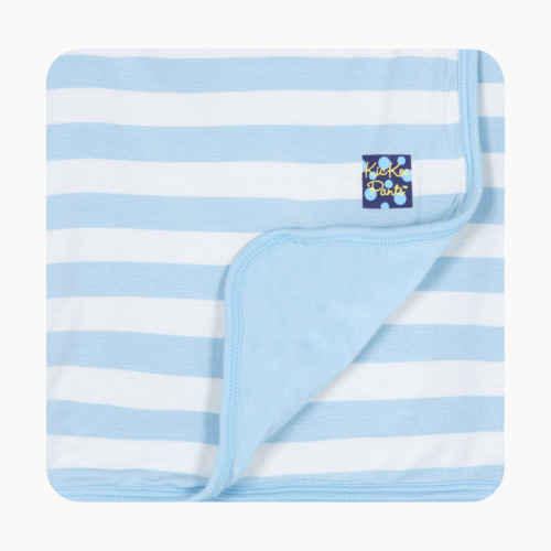 KicKee Pants Essentials Print Stroller Blanket - Pond Stripe