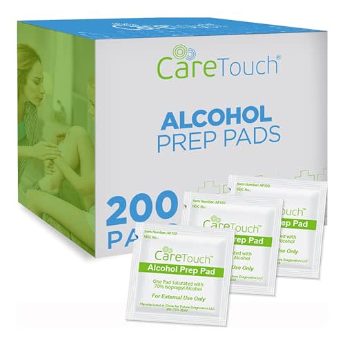 Alcohol Wipes | Individually Wrapped Alcohol Prep Pads with 70% Isopropyl Alcohol, Great for Medical & First Aid Kits | Sterile, Antiseptic 2-Ply Alcohol Swabs - 200 count